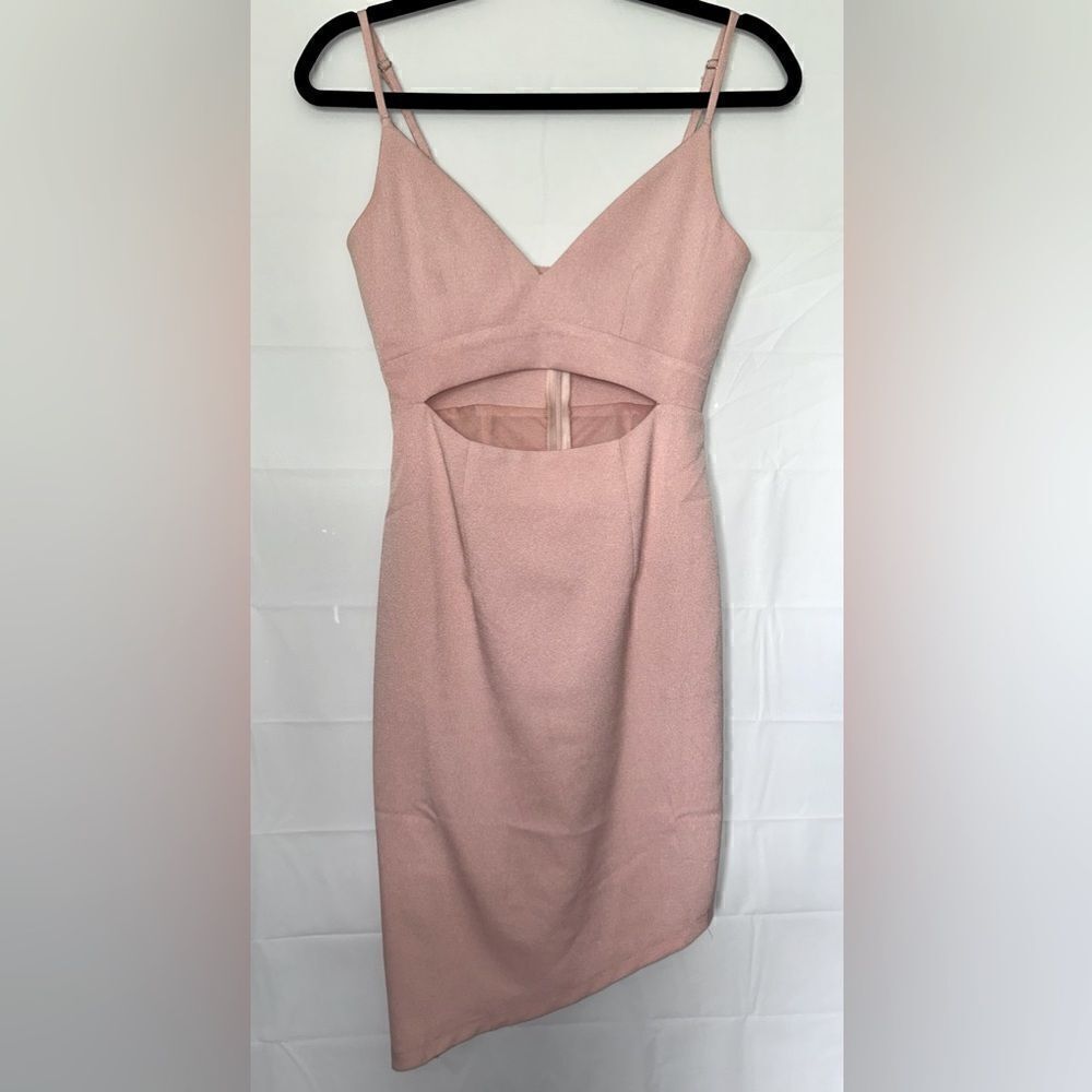 MORRISDAY The Label Open Front Angled Dress- Soft Pink/ Size 2 (6 Australian)